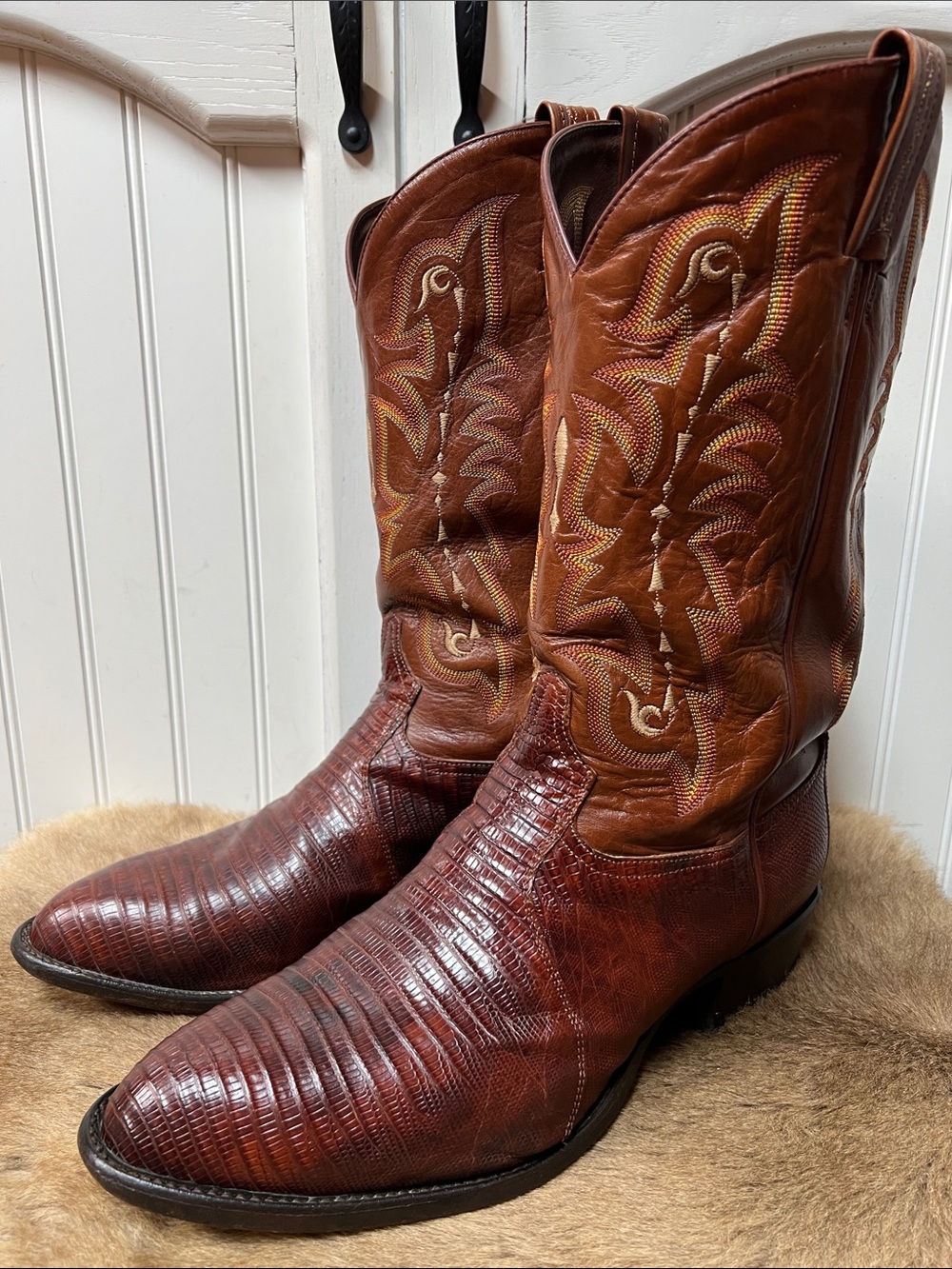 Tony Lama Lizard Exotic Western Cowboy Boots 13 Texas